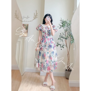 ĐẦM XẾP LY HOA NHÍ TÍM