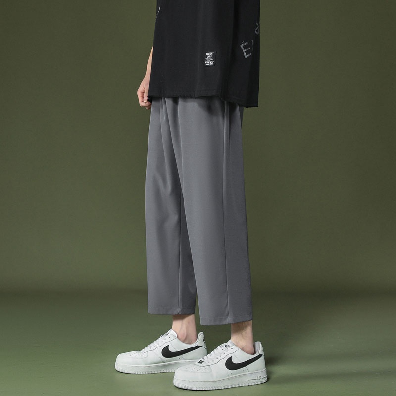 Quần ống rộng Chất Liệu Lụa Mát Thời Trang Mùa Hè Cho Nam Giới