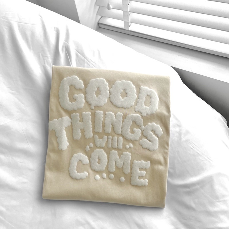 Áo thun tay lỡ unisex,in hoạ tiết nổi Come