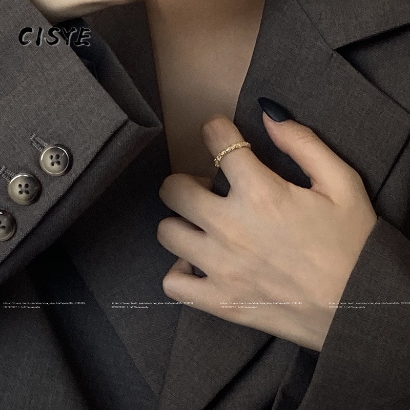 Nhẫn đeo tay mặt nhám thiết kế đơn giản phong cách Hàn Quốc thời trang cho nữ