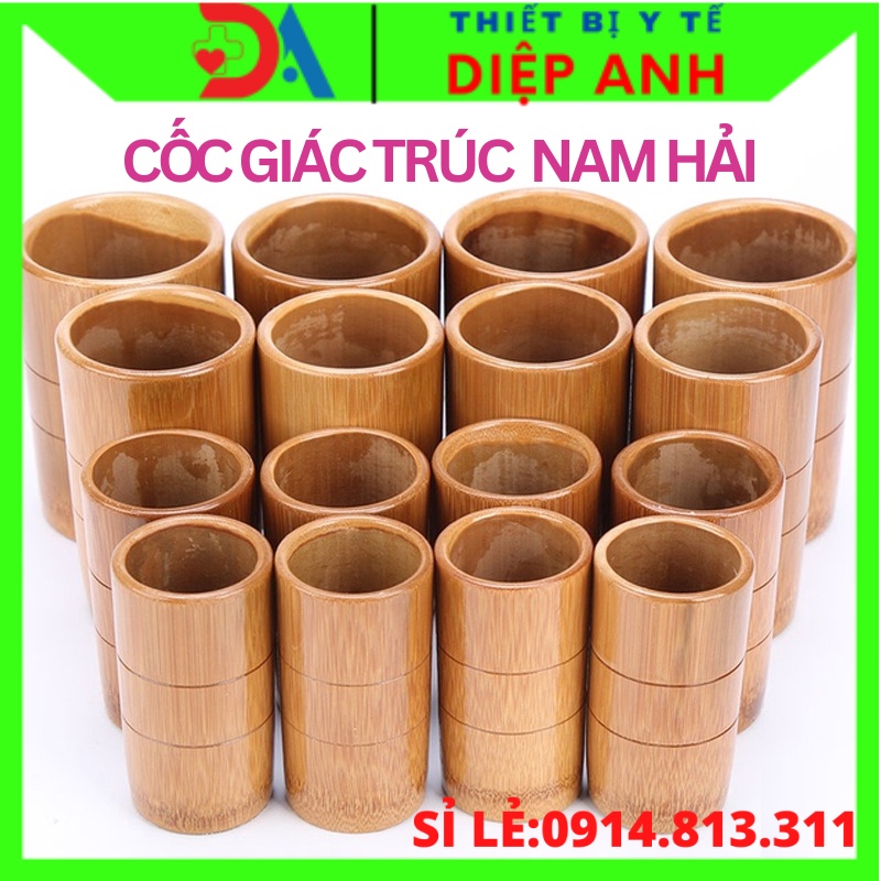 Ống giác hơi trúc, tre dùng lửa nhiều size- Cốc giác hơi trúc