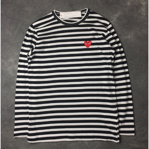 Chơi mới comme des garcons CDG Nam Nữ Áo thun dài tay Cotton nguyên chất