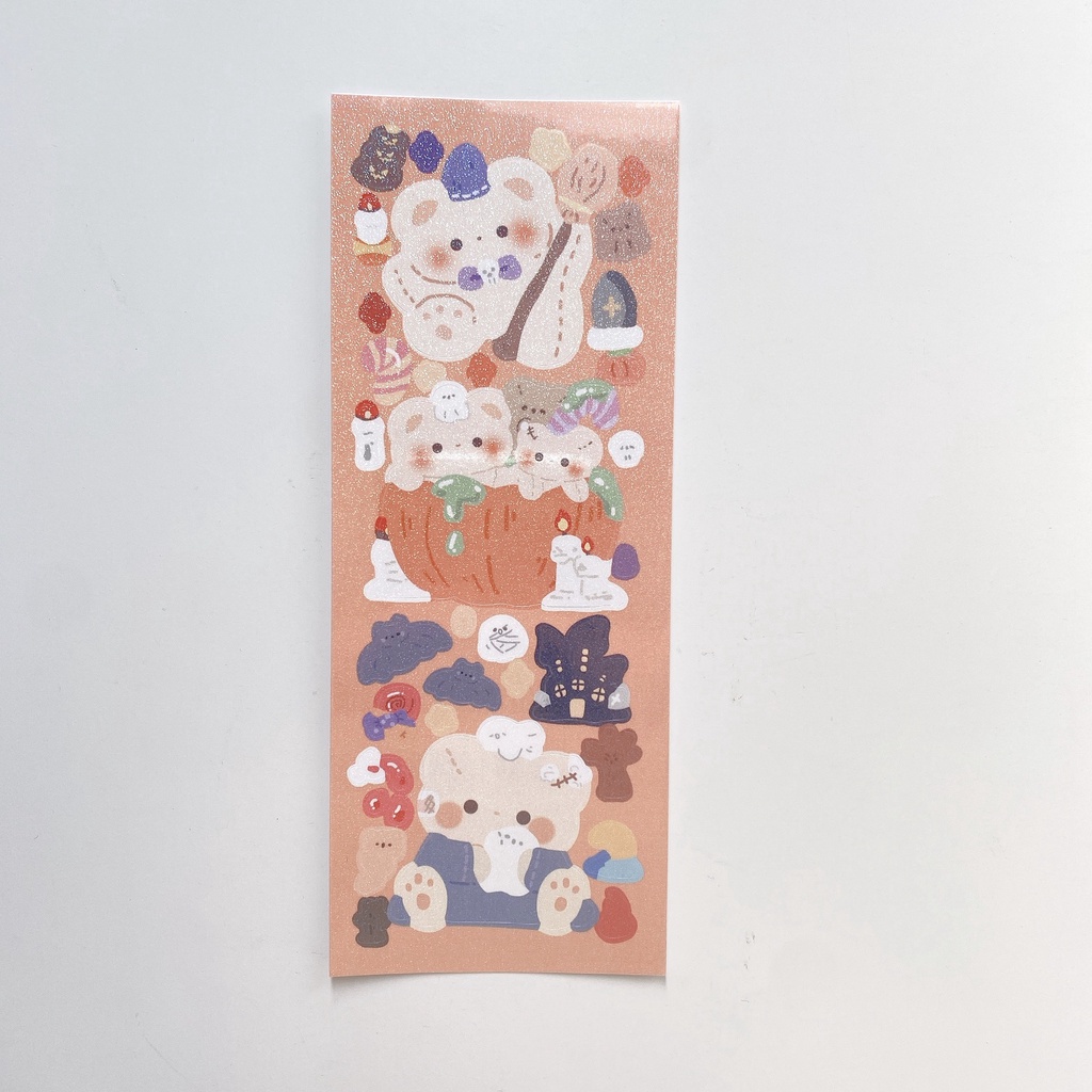 01 Tấm sticker dán decor trang trí lấp lánh hoạt hình nhiều mẫu DTOnline (ngẫu nhiên)