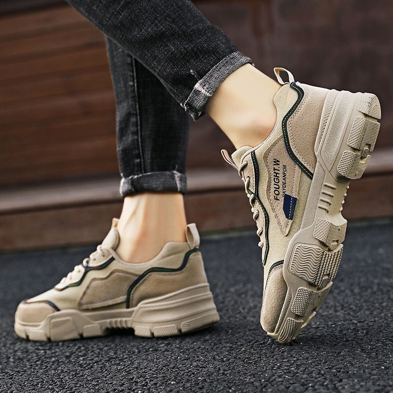 [KHO GIÀY LUCKY SHOES - H94]✅ Sneaker Nam Giày Thể Thao Nam Kết Hợp Chất Liệu Da PU+ Vải Cavas Màu sắc Trẻ Trung Cá Tính