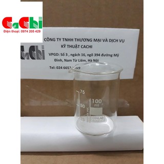 Cốc thủy tinh có mỏ 100ml của Đức-Dinlab