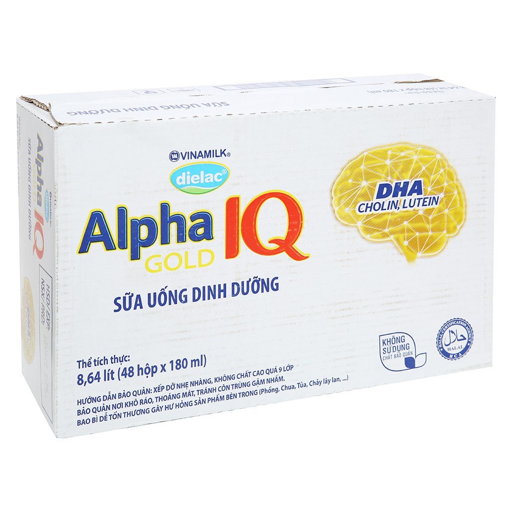 Sữa Bột Pha Sẵn Dielac Alpha Gold, 180ml (Date mới)