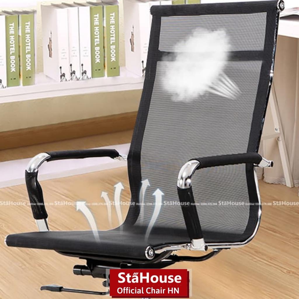 Ghế Văn Phòng Lưng Lưới Chân Xoay GX205-206, Ghế Làm Việc Stahouse Official Chair HN