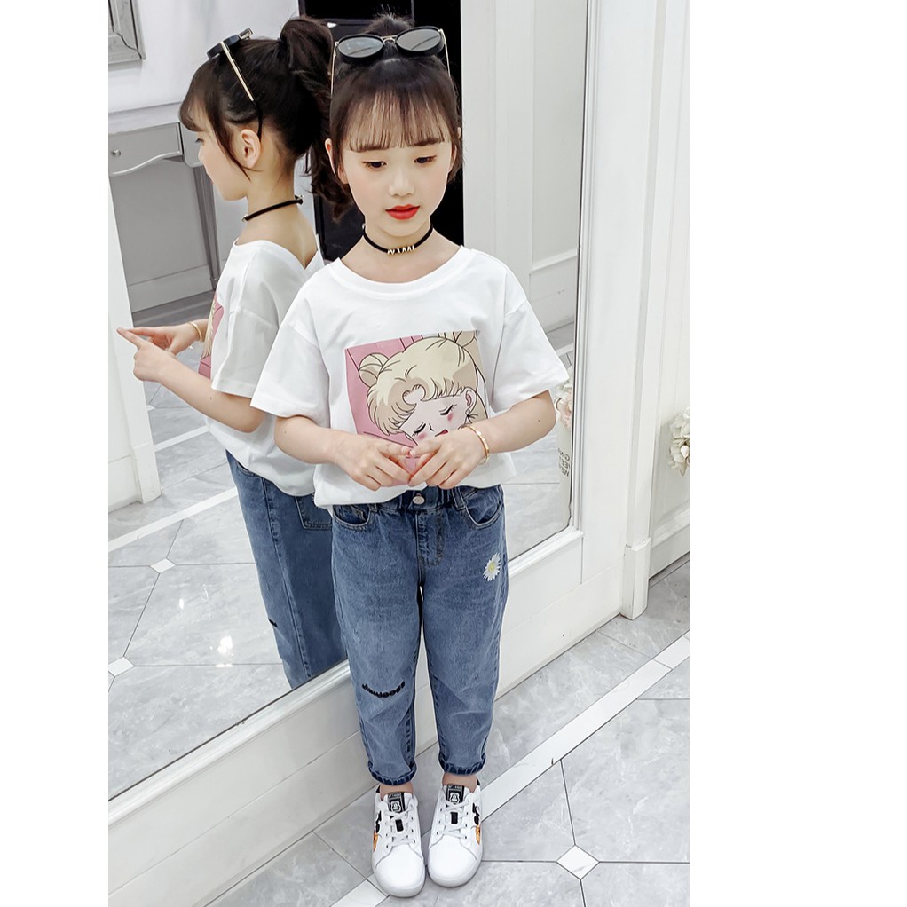 Áo phông thủy thủ mặt trăng siêu cute dành cho bé gái lớn