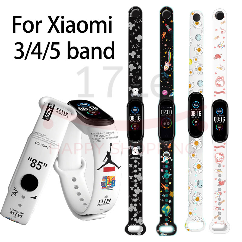 Dây Đeo Thay Thế Đồng Hồ Thông Minh Xiaomi Mi Band 5 4 3 M4 M5 Band 4 Band 5 Miband 4