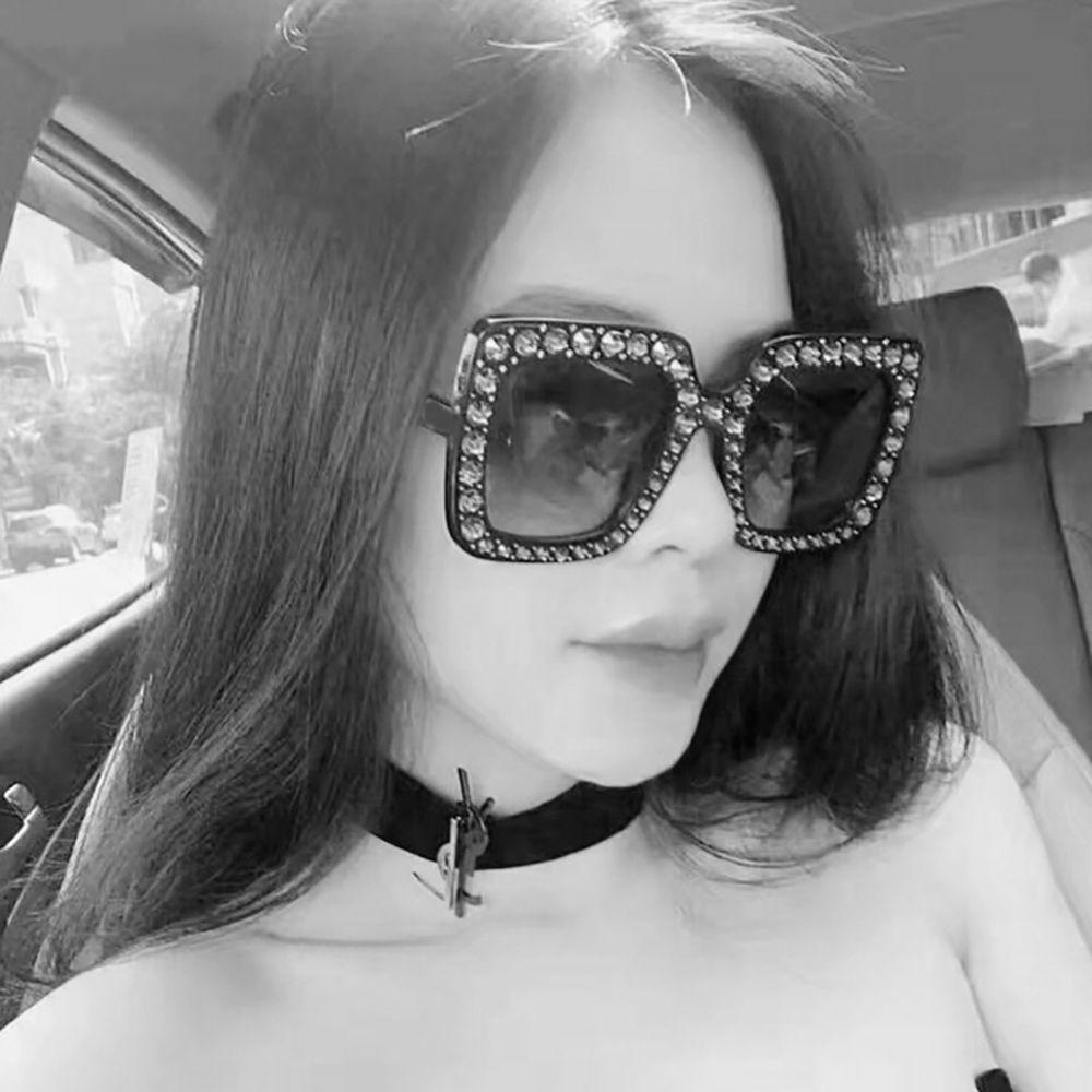 QQMALL Kính Mát Gọng Vuông Lớn Chống Bức Xạ &amp; Bức Xạ Cho Nam &amp; Nữ