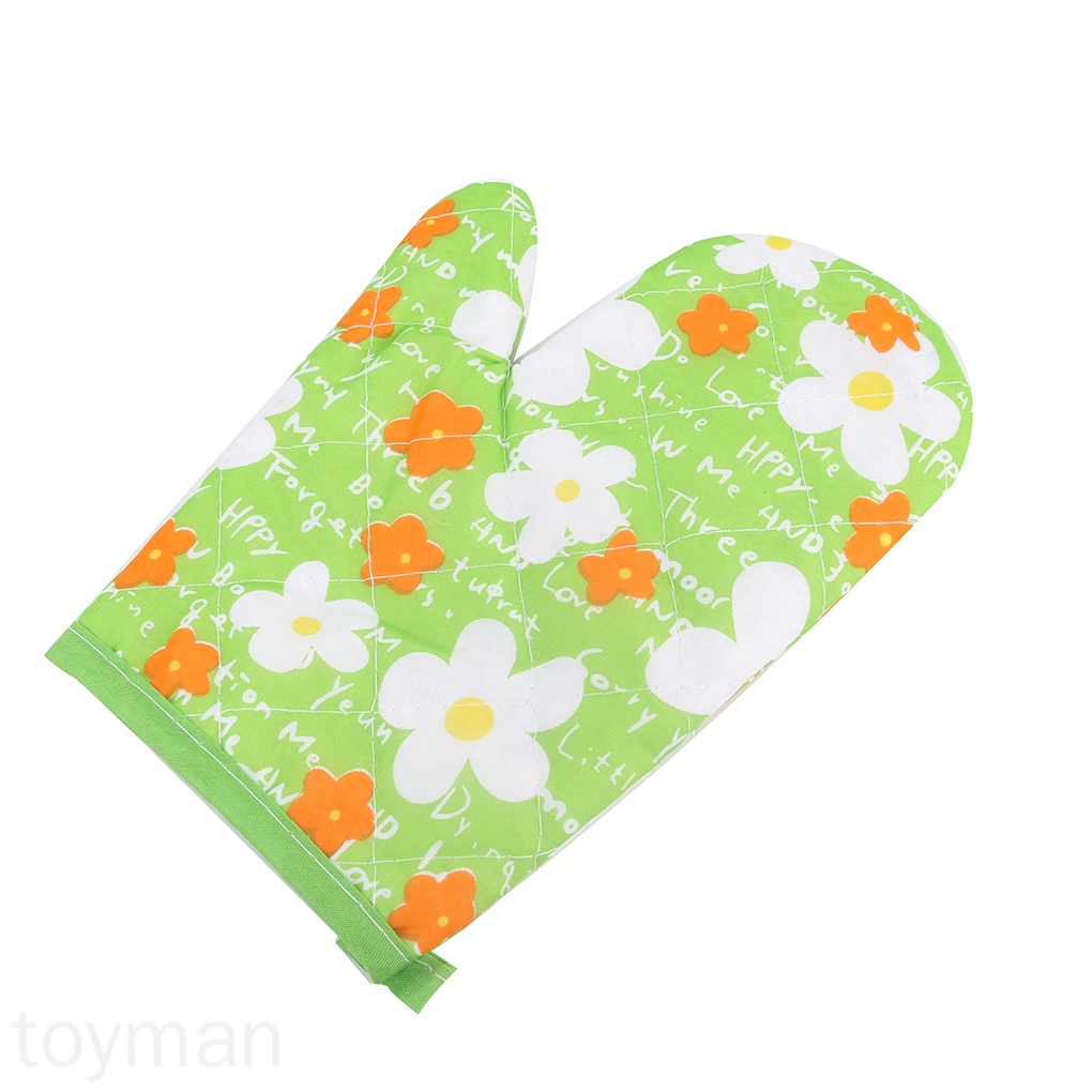 Găng tay lò nướng cách nhiệt chống trượt màu sắc ngẫu nhiên tiện lợi