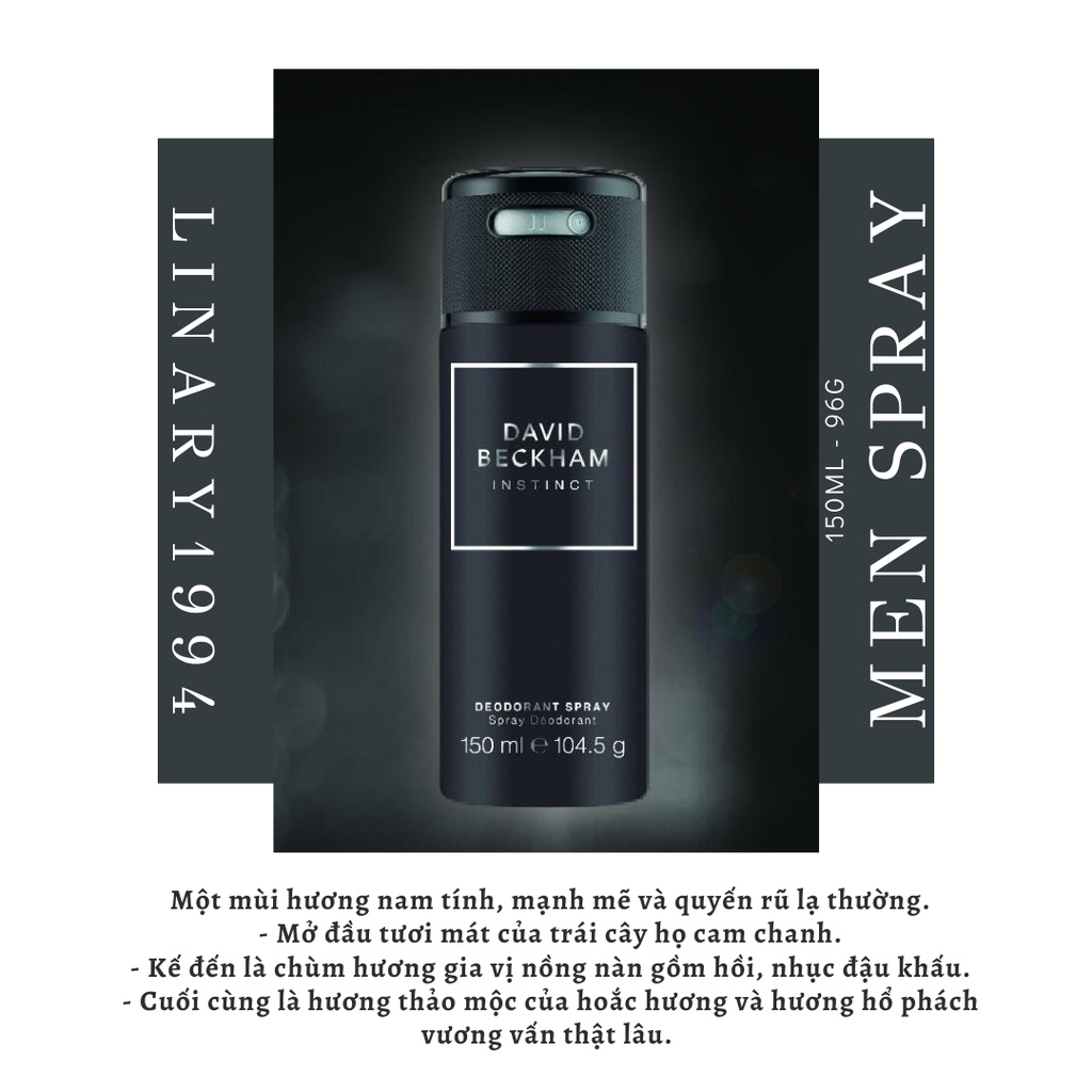 Xịt Thơm Nam David Beckham Instinct 150mL