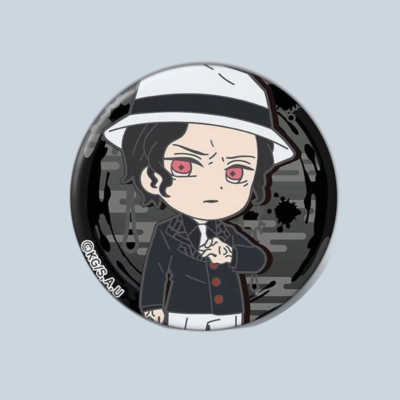 (1) Huy hiệu cài áo in hình KIMETSU NO YAIBA THANH GƯƠM DIỆT QUỶ phụ kiện cài áo anime chibi xinh xắn dễ thương