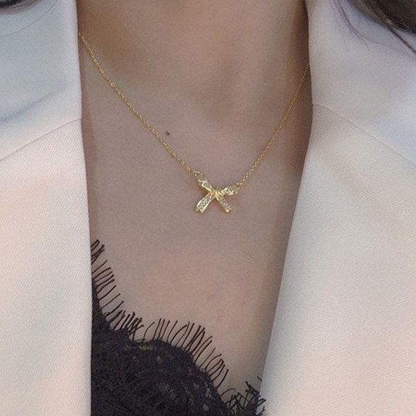 Vòng cổ RINHOO FRIENDSHIP mạ vàng 18K phối mặt thời trang Hàn Quốc