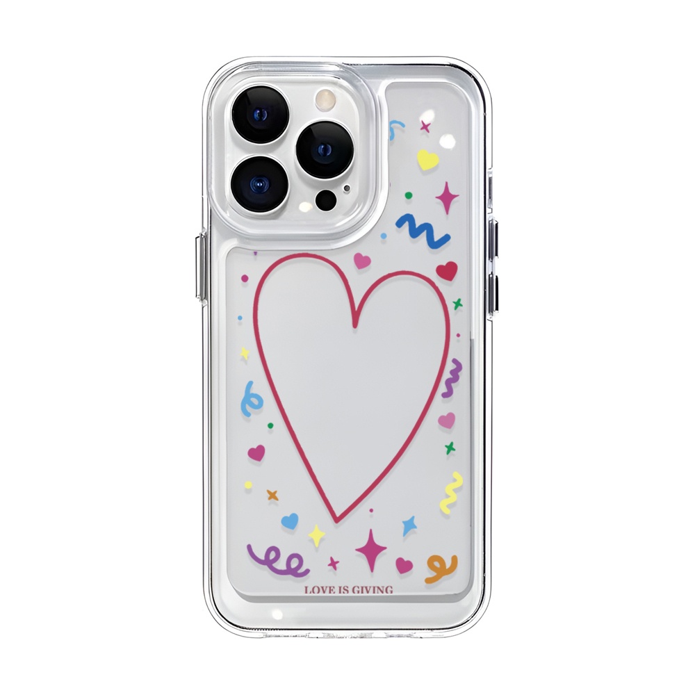 Ốp Điện Thoại Trong Suốt Họa Tiết Trái Tim Cho iphone 14 Pro Max 14 Plus 13 11 12 7Plus X XR XS Max 8 7