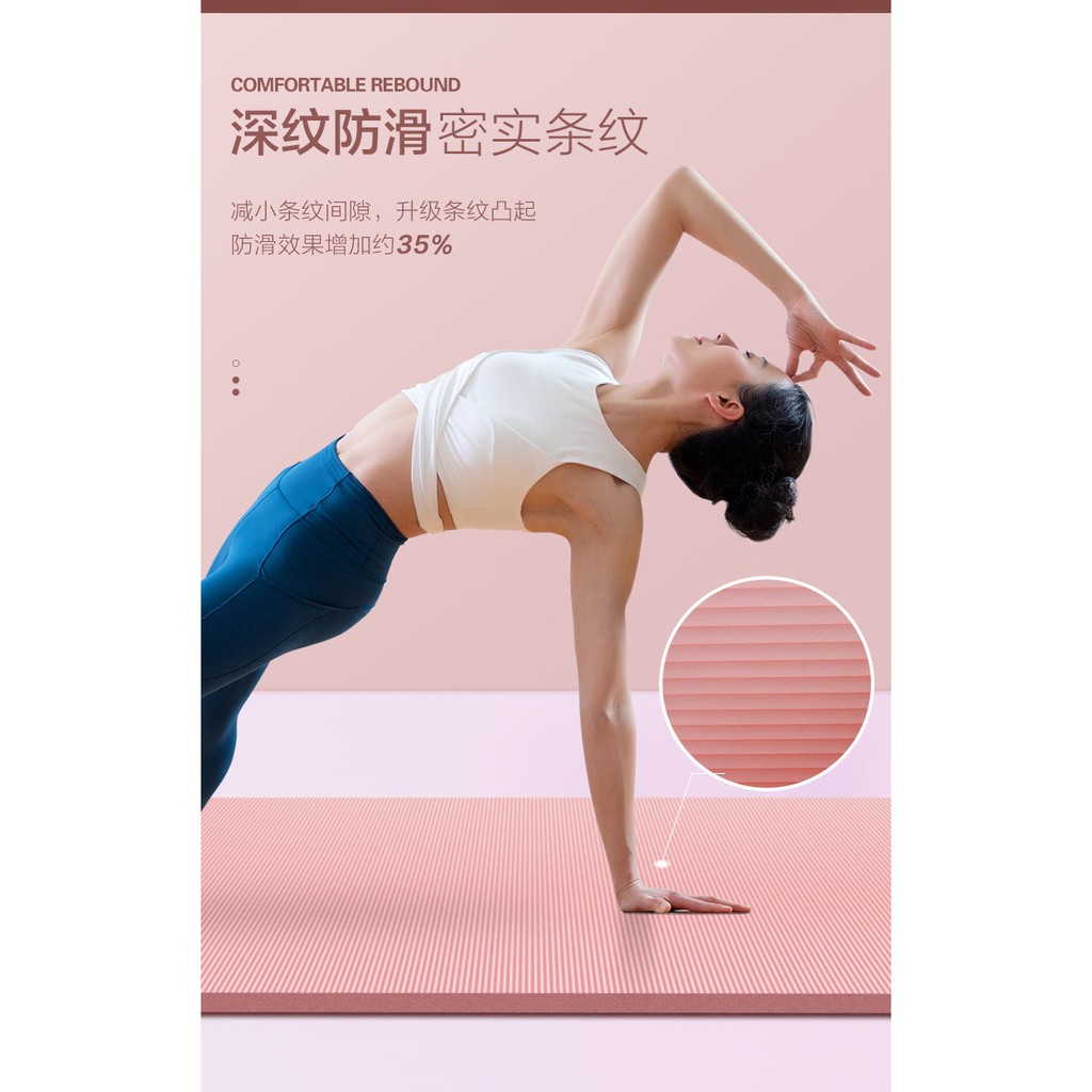 Thảm Tập Yoga Dày 10mm Chống Trượt Cỡ Lớn 61