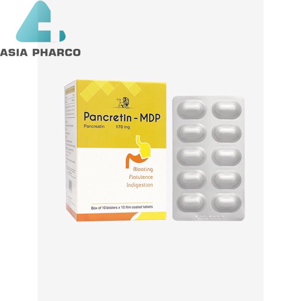 VIÊN UỐNG PANCRETIN - MDP Chống đầy hơi, ăn không tiêu