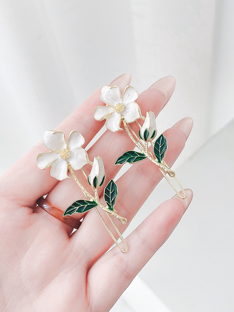 Kẹp Tóc Hợp Kim Hình Hoa Phong Cách Hàn Quốc