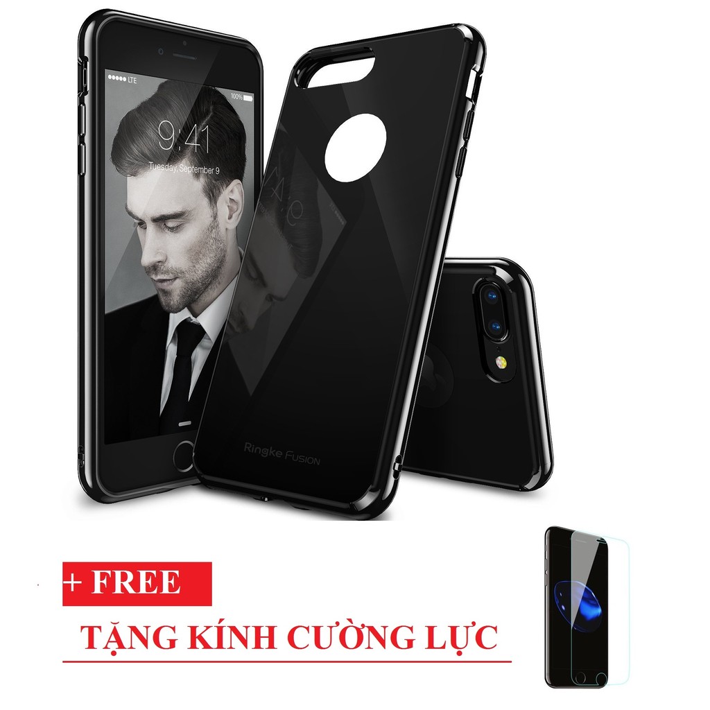 Ốp lưng Ringke Fusion iPhone 7 Plus/ 8 Plus + Kính cường lực