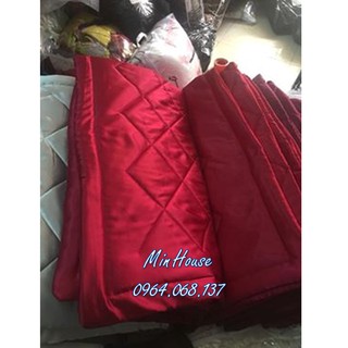 Chăn Ga Gối Nệm Phi Lụa _ Đỏ Đô