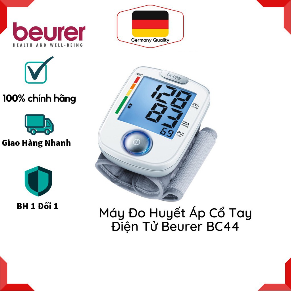 MÁY ĐO HUYẾT ÁP BEURER BC44 - Máy Đo Huyết Áp Cổ Tay Điện Tử Beurer