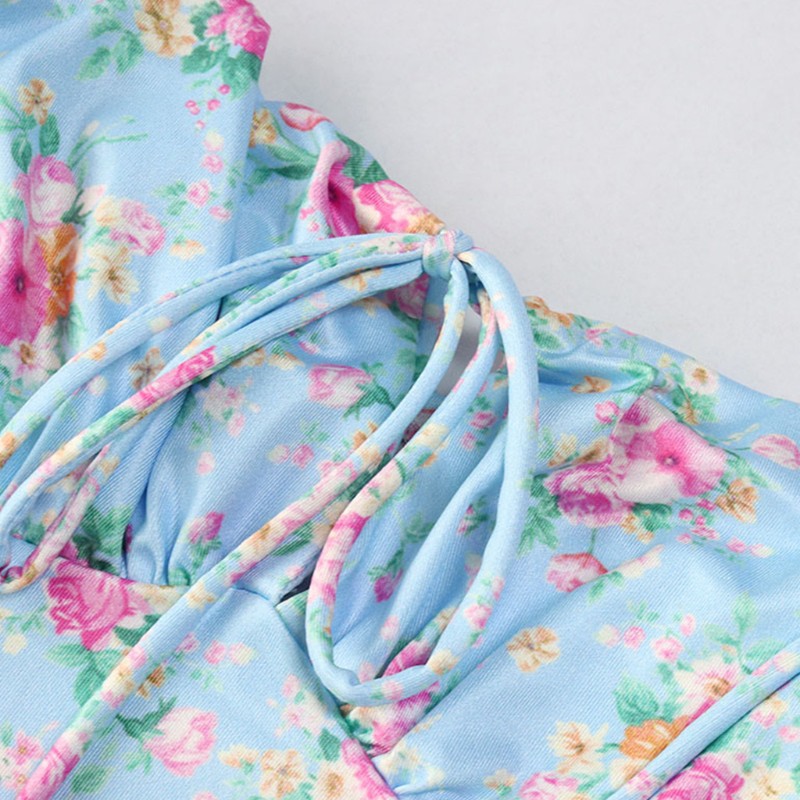 Đầm Maxi Sát Nách Hoạ Tiết Hoa Thiết Kế Hở Lưng Quyến Rũ