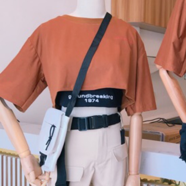 Áo croptop nữ kèm bra ❤️FREESHIP❤️ Áo Thun Nữ Croptop TRẮNG NY❤️