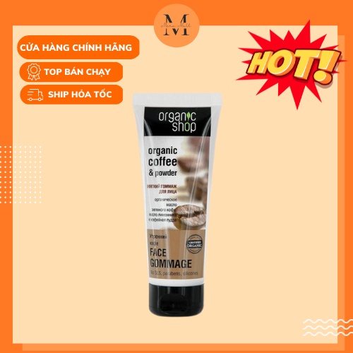 Tẩy Da Chết Body Cafe Nga Organic Shop 75ml