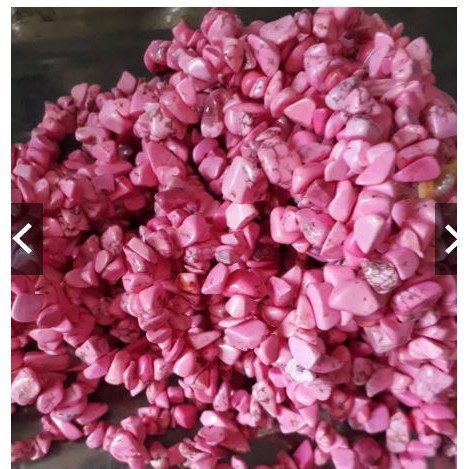 Đá ngọc lam vụn Hồng tươi dây 40/80cm thiên nhiên làm trang sức handmade
