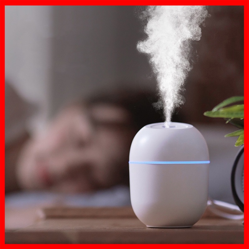 Máy phun sương tạo độ ẩm không khí USB mini bằng sóng siêu âm 220ML giúp khuếch tán hương thơm