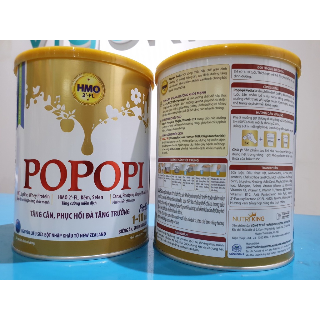 SỮA BỘT POPOPI PEDIA LON 900G