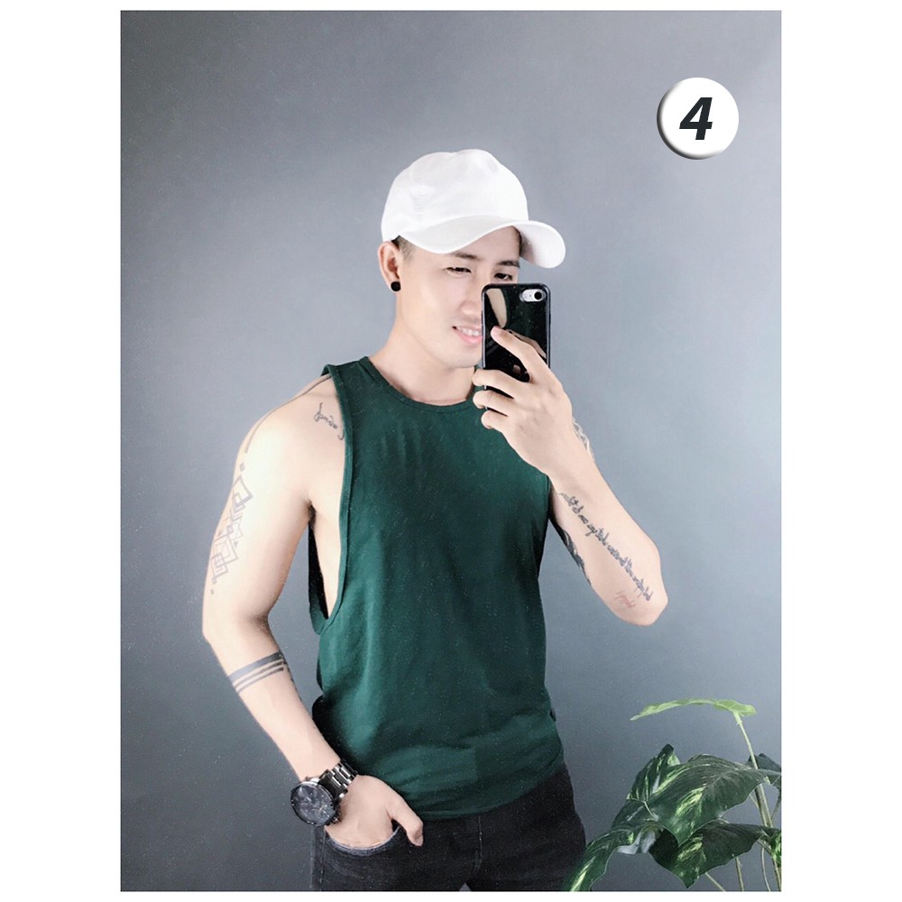 Áo ba lỗ nách rộng  - áo tanktop nam