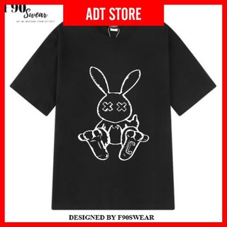 Áo thun tay lỡ unisex nam nữ 💖𝑭𝑹𝑬𝑬𝑺𝑯𝑰𝑷💖 áo phông unisex form rộng in hình bad rabbit