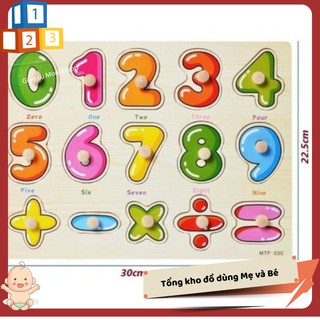 Giáo cụ Montessori☘Free ship☘Bảng núm số và phép tính