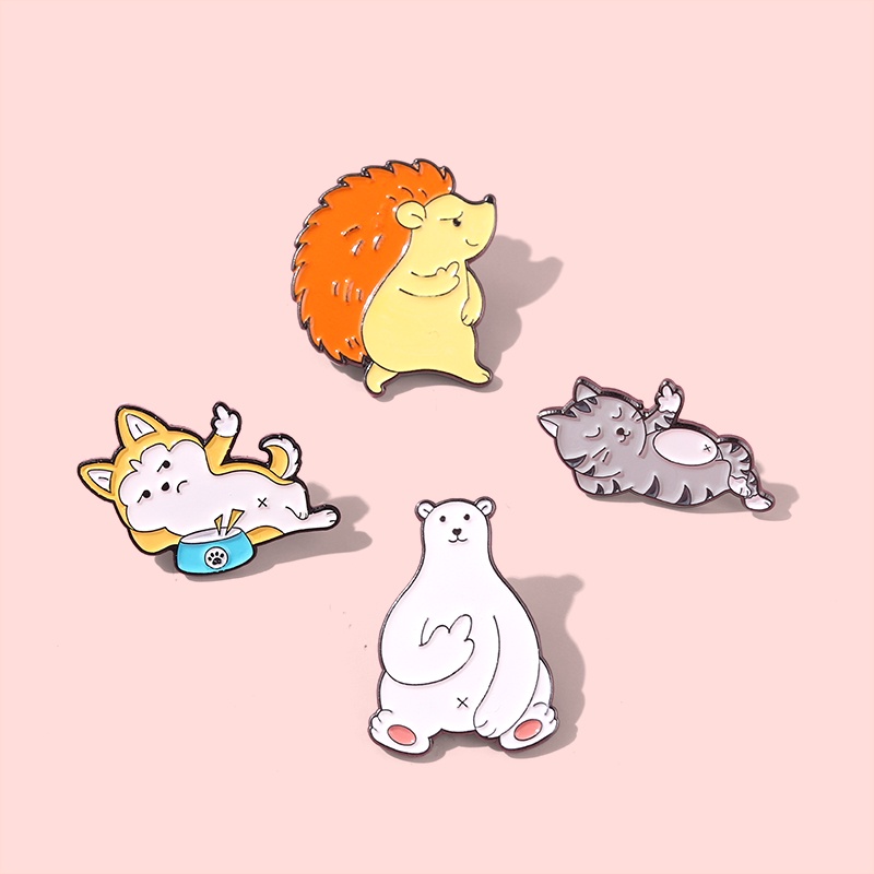 Ghim cài áo hình động vật hoạt hình dễ thương cho nữ