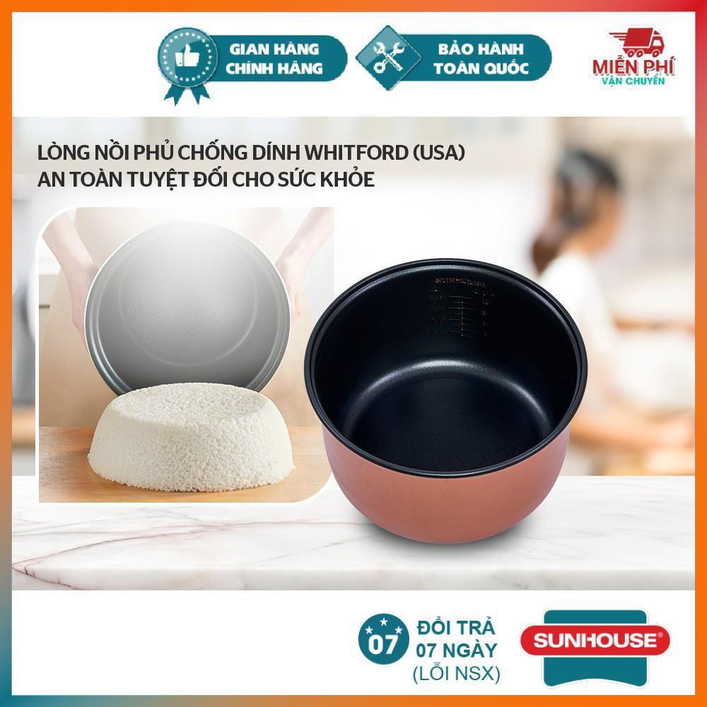 Nồi Cơm Điện 1.8L Sunhouse SHD8602, Nồi Cơm Điện Sunhouse Siêu Bền, Bảo Hành Toàn Quốc, Lòng Nồi Chống Dính Whitford | BigBuy360 - bigbuy360.vn