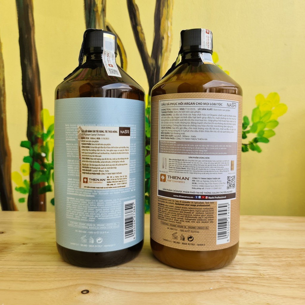 DẦU GỘI XẢ GIẢM RỤNG NASHI ARGAN CAPIXYL 200ml - 500ml - 1000ML