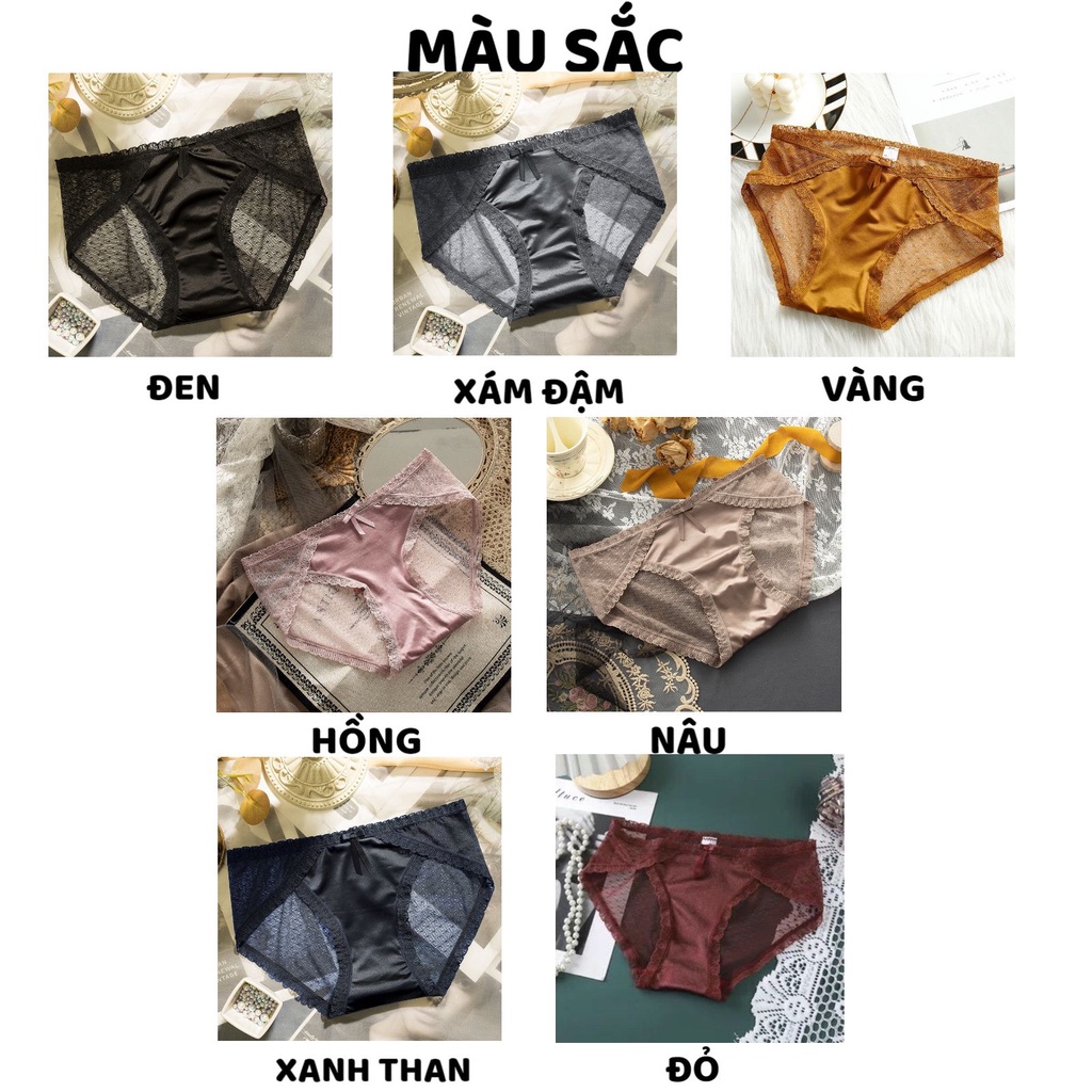 Quần Lót Nữ Ren ❤️FREESHIP❤️ Quần Lót Su lụa sexy mỏng mát tôn dáng mã 266