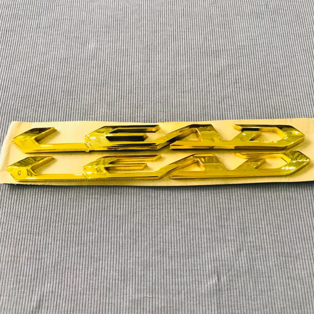 Cặp tem chữ Lead mẫu bắt vào nhựa 2 màu vàng và bạc