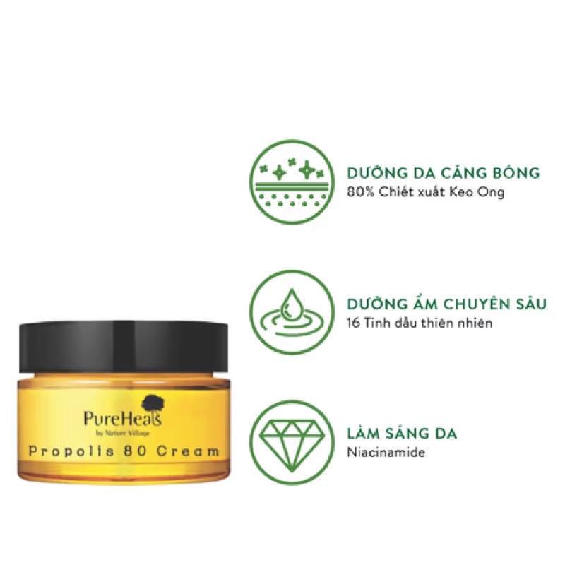 Kem dưỡng da bóng khỏe chiết xuất Keo Ong PUREHEALS