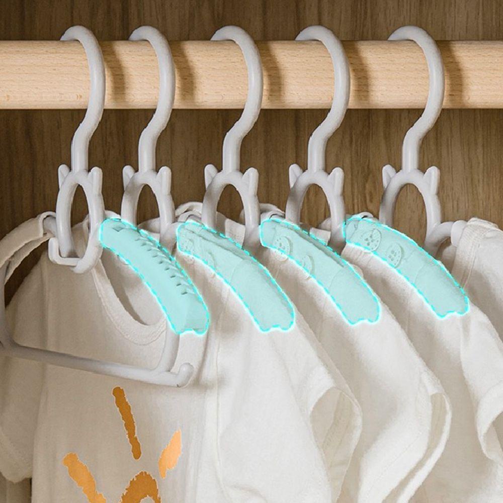 Set 5 Móc Phơi Quần Áo Em Bé Bằng PP Dày Dặn Chống Trượt An Toàn