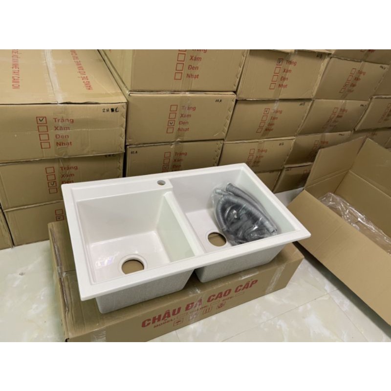Chậu rửa chén đá nhân tạo KT 84x50x23