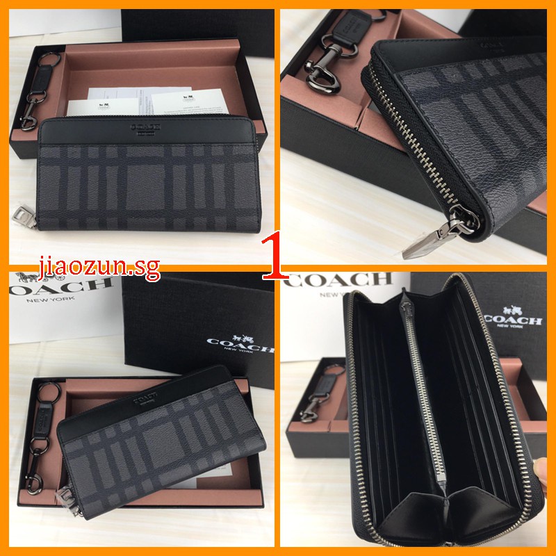 Ví Da Coach Dáng Dài Phối Khóa Kéo Cá Tính