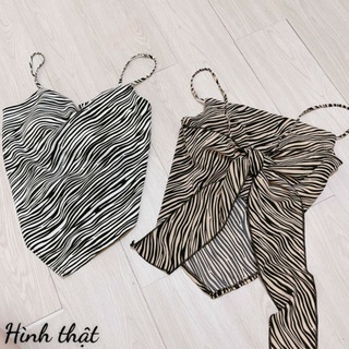 Áo dây yếm cổ đổ phi lụa
