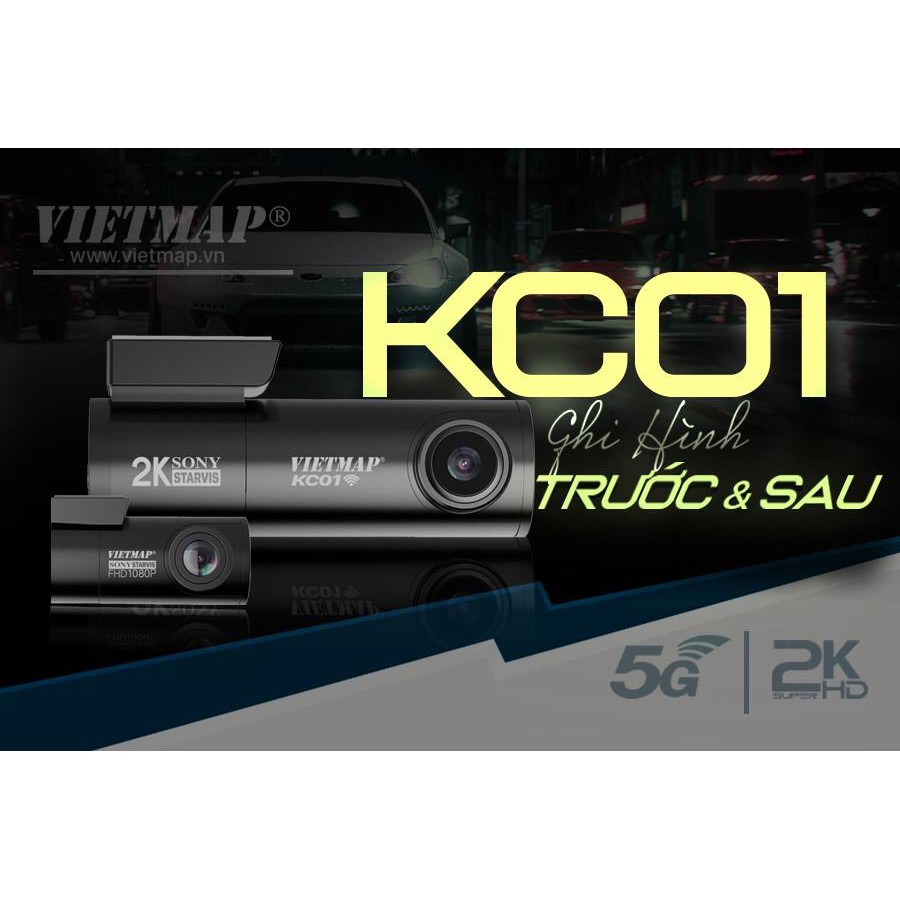 VietMap KC01 Camera hành trình trước sau Version 1.0 Ko CBGT