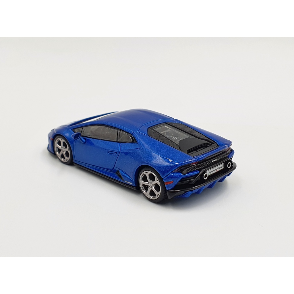 Xe Mô Hình Lamborghini Huracan EVO - Blu Eleos LHD 1:64 MiniGT (Xanh)