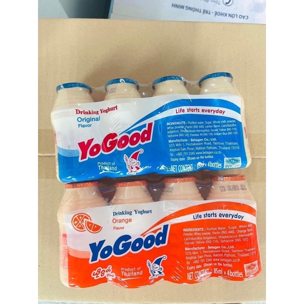 Sữa chua uống Yo Good vỉ 4 chai 85ml * 4