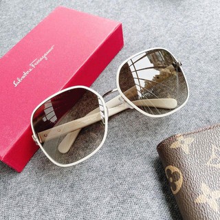 Kính mát Salvatore Ferragamo SF150S 721 viền, gọng trắng ⚜️Hàng Authentic⚜️