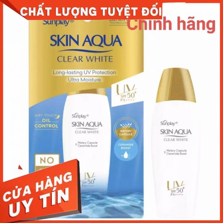 [CHÍNH HÃNG] Sữa chống nắng hằng ngày dưỡng trắng cho da dầu Sunplay Skin Aqua Clear White SPF 50, PA++++