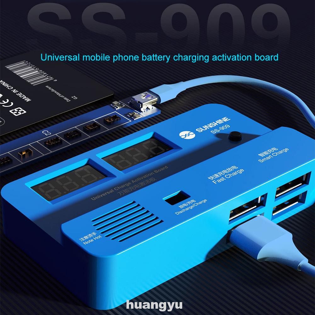 SS-909 Automatic Discharge PCB Test Repair Tool Battery Mobile Phone Universal USB Cable Charging Activation Board Set